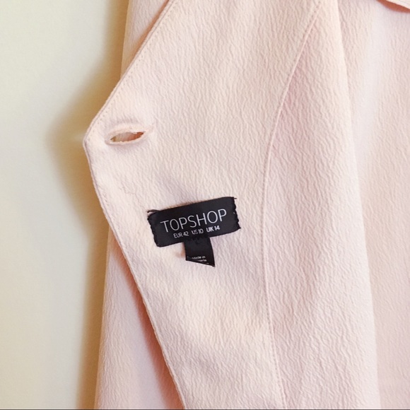 Topshop Pastel Pink Reversible Blouse Button Open - Picture 5 of 6